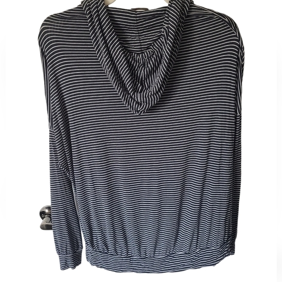 BRANDY MELVILLE Long Sleeve Blue Striped Hoodie Size One Size - Picture 2 of 5